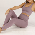 Leggings de sujetador deportivo sin costuras Las mujeres de la cintura alta usan el gimnasio de fitness de yoga deportivo